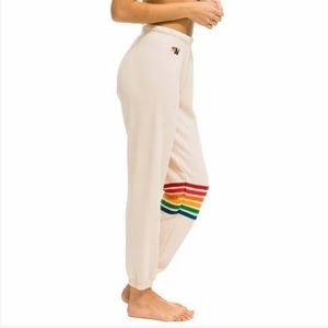 Aviator Nation. Women’s retro sweatpants - vintage white.